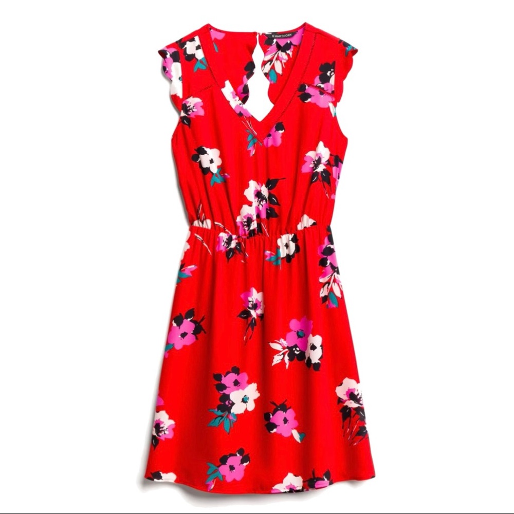 41 Hawthorn Midnight Scallop Detail Dress Size MP